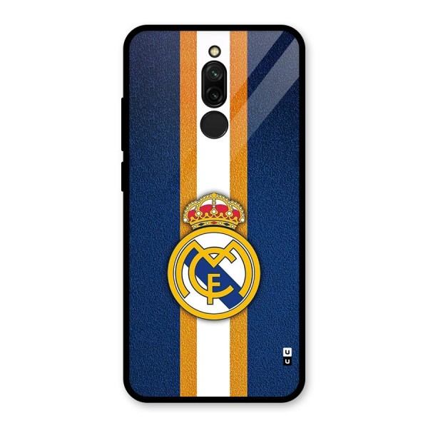 Real Madrid Stripes Glass Back Case for Redmi 8