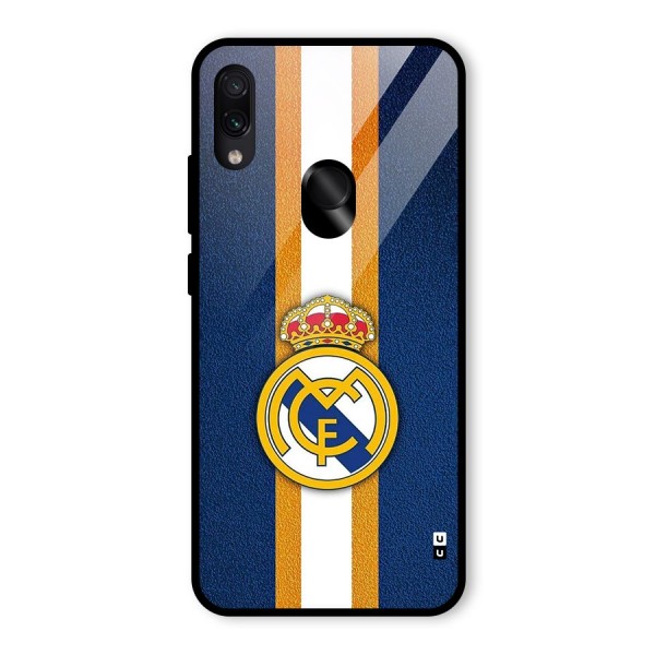 Real Madrid Stripes Glass Back Case for Redmi Note 7