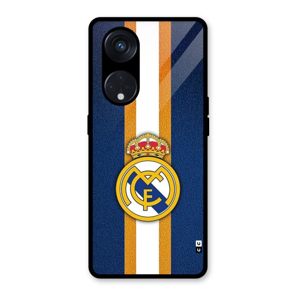 Real Madrid Stripes Glass Back Case for Reno8 T 5G