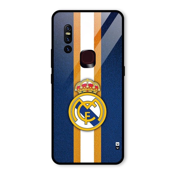 Real Madrid Stripes Glass Back Case for Vivo V15