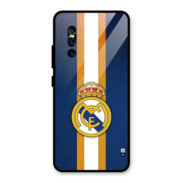 Real Madrid Stripes Glass Back Case for Vivo V15 Pro