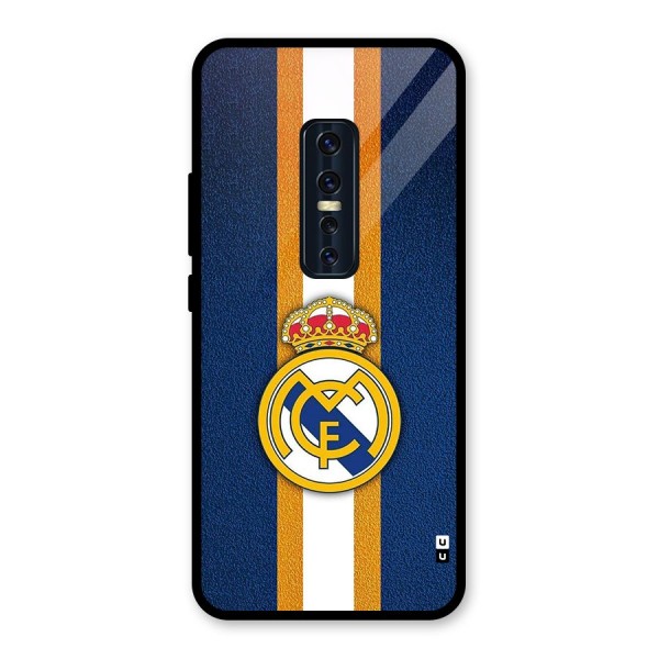 Real Madrid Stripes Glass Back Case for Vivo V17 Pro