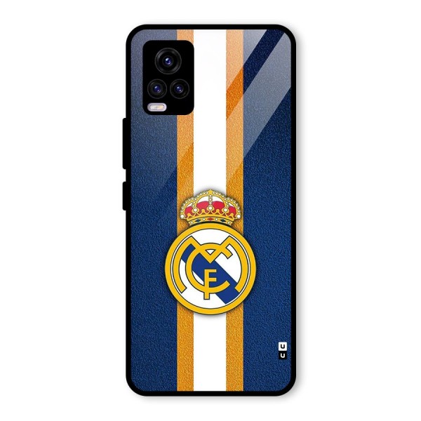 Real Madrid Stripes Glass Back Case for Vivo V20