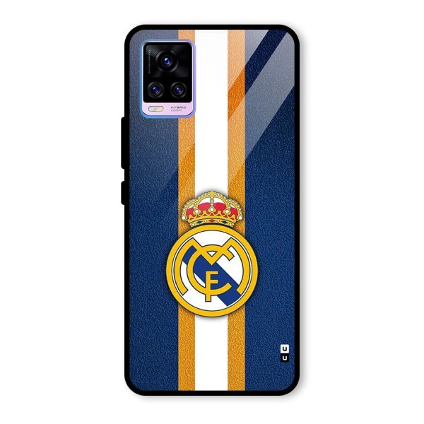 Real Madrid Stripes Glass Back Case for Vivo V20 Pro