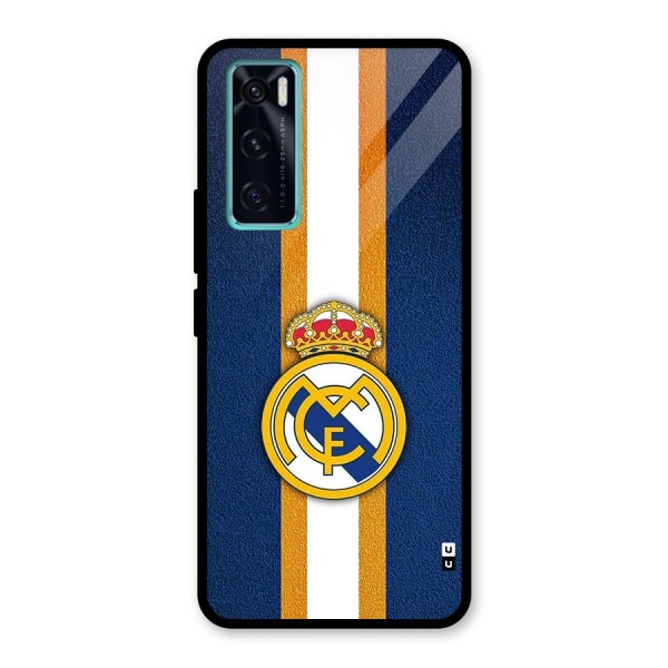 Real Madrid Stripes Glass Back Case for Vivo V20 SE