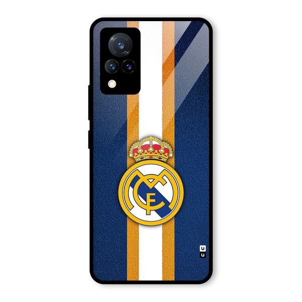 Real Madrid Stripes Glass Back Case for Vivo V21 5G