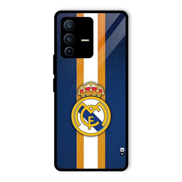 Real Madrid Stripes Glass Back Case for Vivo V23 Pro