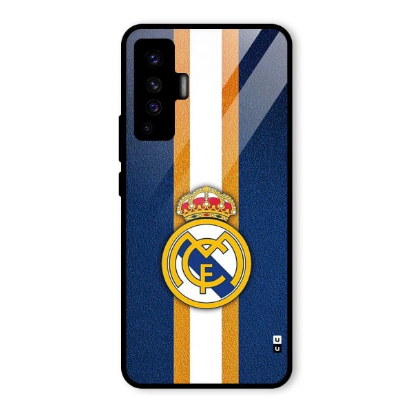 Real Madrid Stripes Glass Back Case for Vivo X50