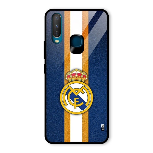 Real Madrid Stripes Glass Back Case for Vivo Y12