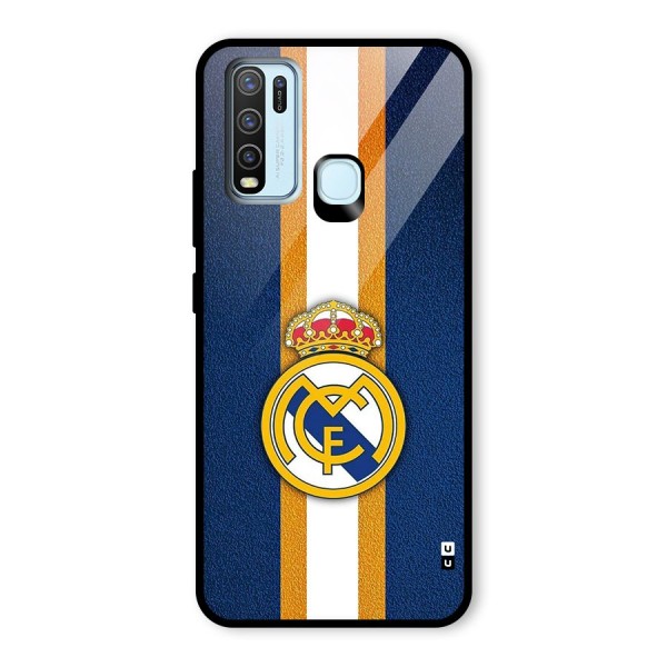 Real Madrid Stripes Glass Back Case for Vivo Y30