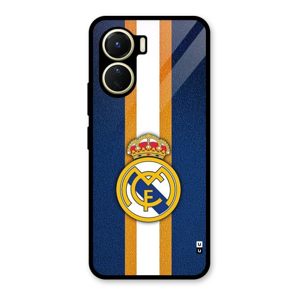 Real Madrid Stripes Glass Back Case for Vivo Y56