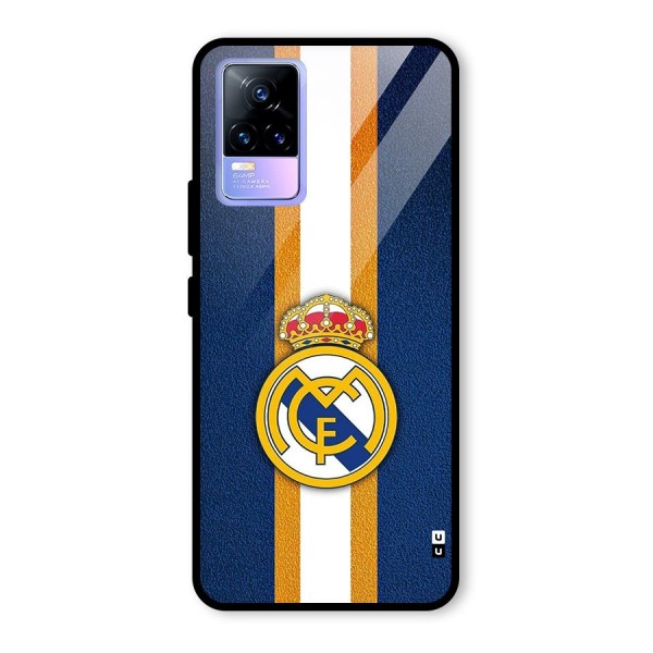 Real Madrid Stripes Glass Back Case for Vivo Y73