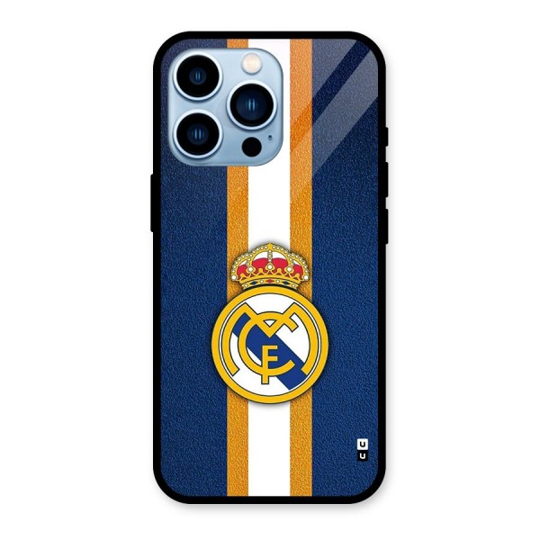 Real Madrid Stripes Glass Back Case for iPhone 13 Pro