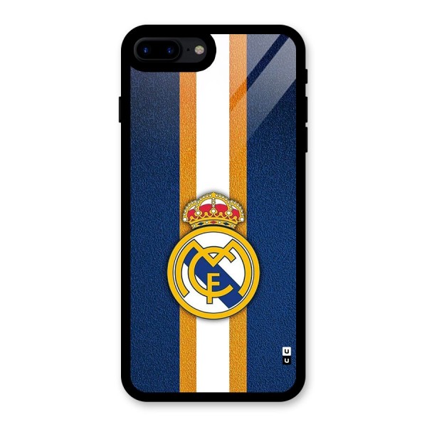 Real Madrid Stripes Glass Back Case for iPhone 7 Plus