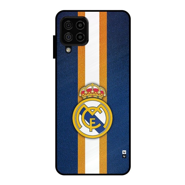 Real Madrid Stripes Metal Back Case for Galaxy A22 4G