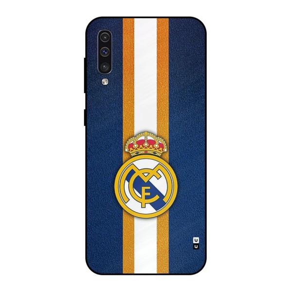 Real Madrid Stripes Metal Back Case for Galaxy A30s