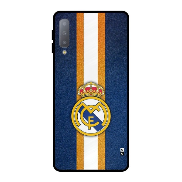 Real Madrid Stripes Metal Back Case for Galaxy A7 (2018)