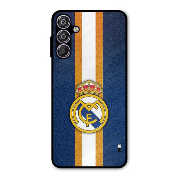 Real Madrid Stripes Metal Back Case for Galaxy F15