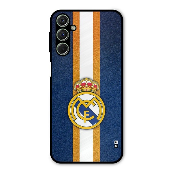 Real Madrid Stripes Metal Back Case for Galaxy F34