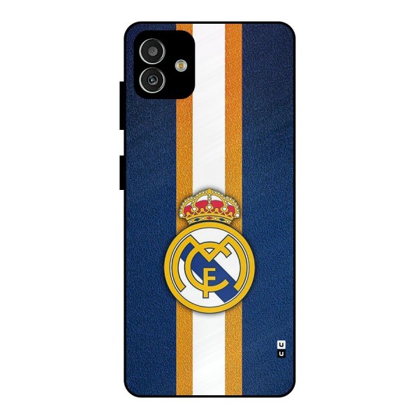 Real Madrid Stripes Metal Back Case for Galaxy M13 5G