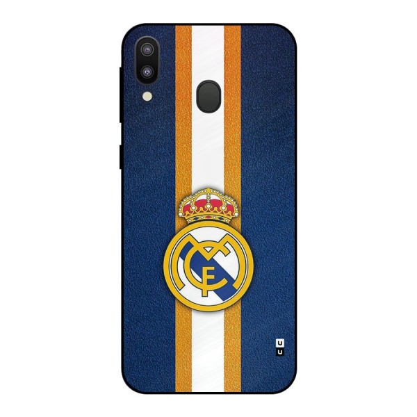 Real Madrid Stripes Metal Back Case for Galaxy M20