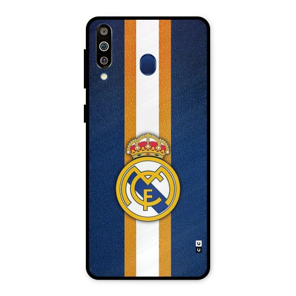 Real Madrid Stripes Metal Back Case for Galaxy M30