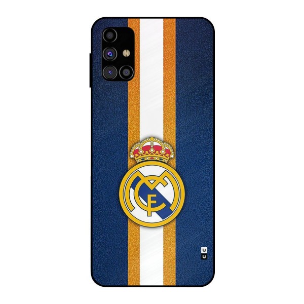 Real Madrid Stripes Metal Back Case for Galaxy M31s