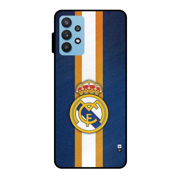 Real Madrid Stripes Metal Back Case for Galaxy M32 5G