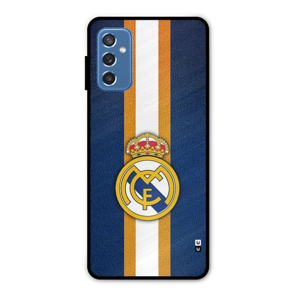 Real Madrid Stripes Metal Back Case for Galaxy M52 5G