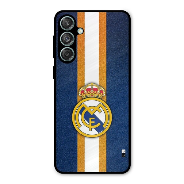 Real Madrid Stripes Metal Back Case for Galaxy M55 5G