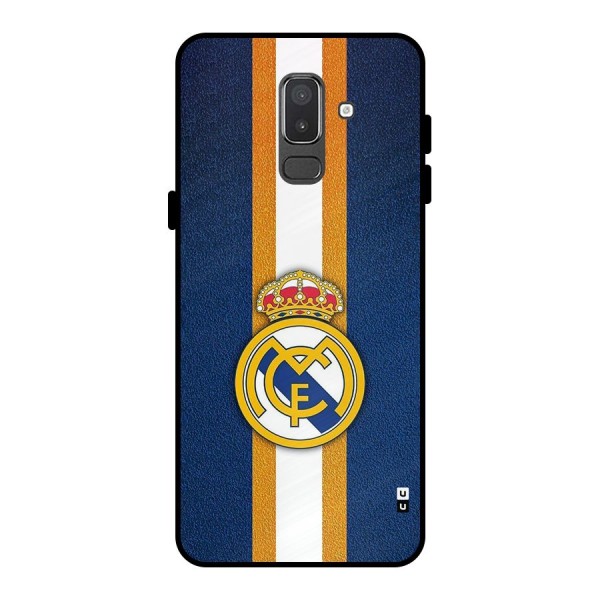 Real Madrid Stripes Metal Back Case for Galaxy On8 (2018)