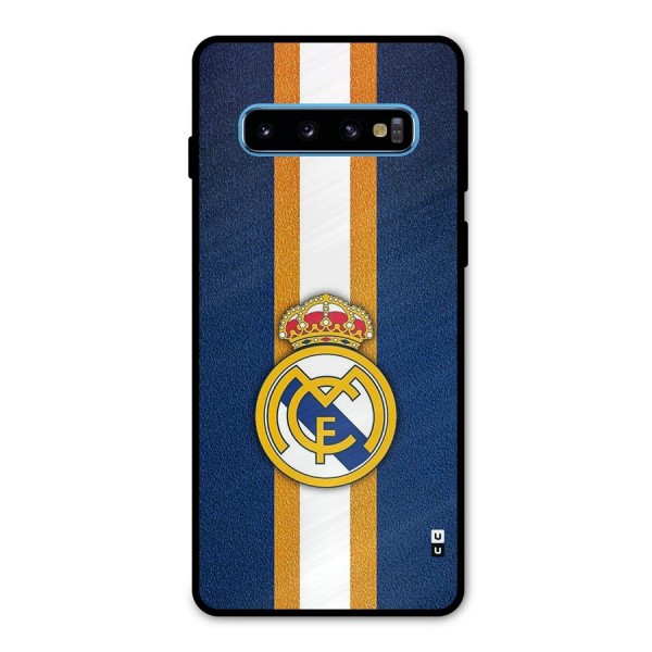 Real Madrid Stripes Metal Back Case for Galaxy S10