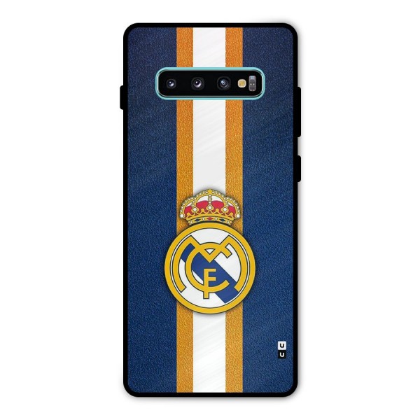 Real Madrid Stripes Metal Back Case for Galaxy S10 Plus