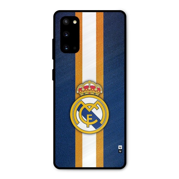 Real Madrid Stripes Metal Back Case for Galaxy S20