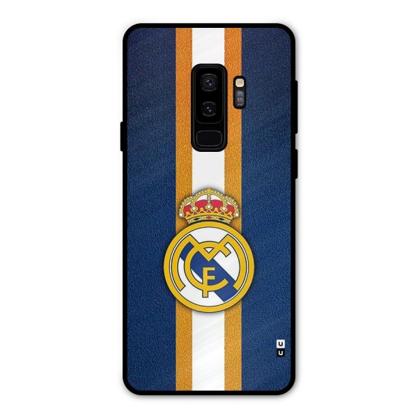 Real Madrid Stripes Metal Back Case for Galaxy S9 Plus