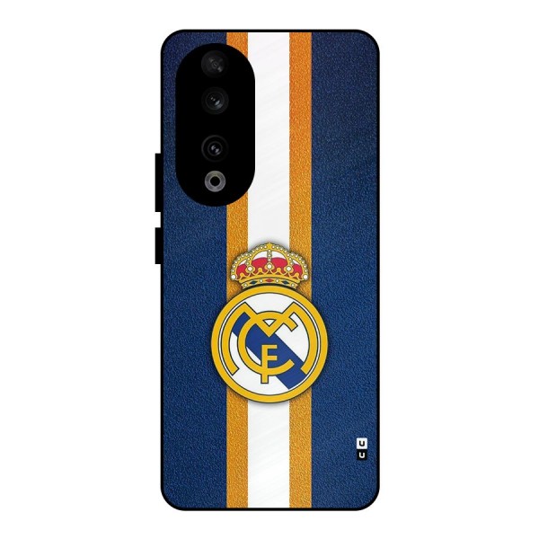 Real Madrid Stripes Metal Back Case for Honor 90