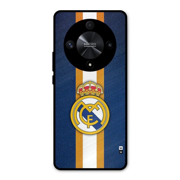 Real Madrid Stripes Metal Back Case for Honor X9b