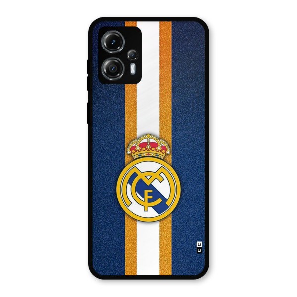 Real Madrid Stripes Metal Back Case for Moto G13