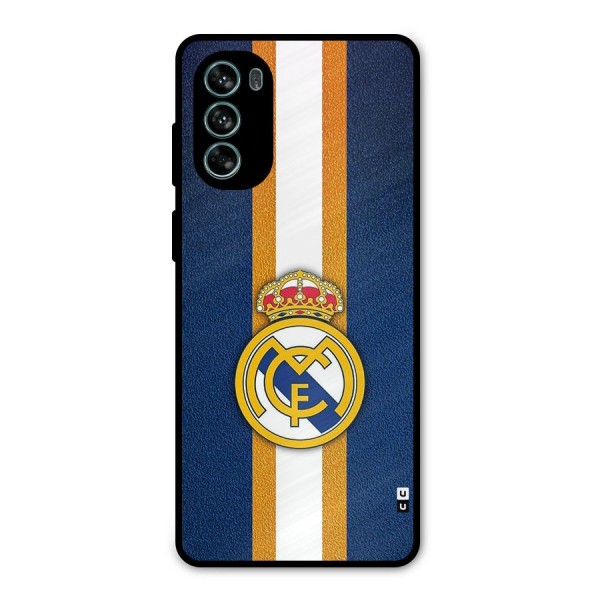 Real Madrid Stripes Metal Back Case for Moto G62