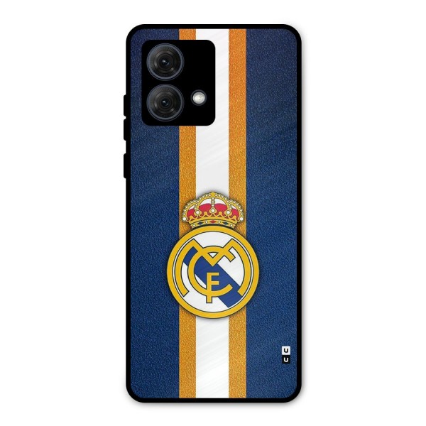 Real Madrid Stripes Metal Back Case for Moto G84