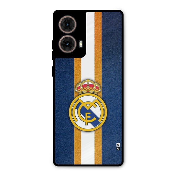 Real Madrid Stripes Metal Back Case for Moto G85