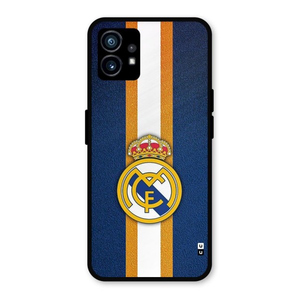 Real Madrid Stripes Metal Back Case for Nothing Phone 1