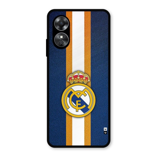 Real Madrid Stripes Metal Back Case for Oppo A17