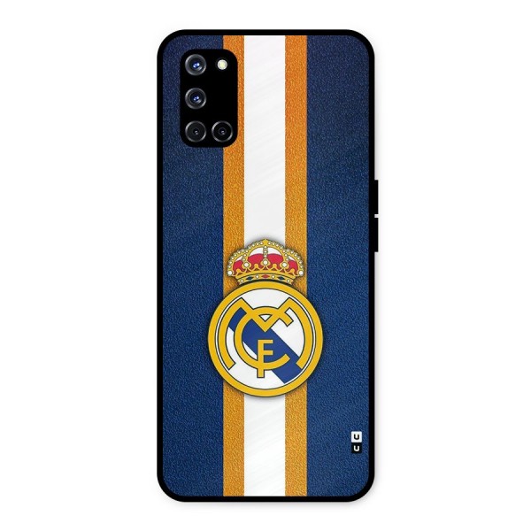 Real Madrid Stripes Metal Back Case for Oppo A52