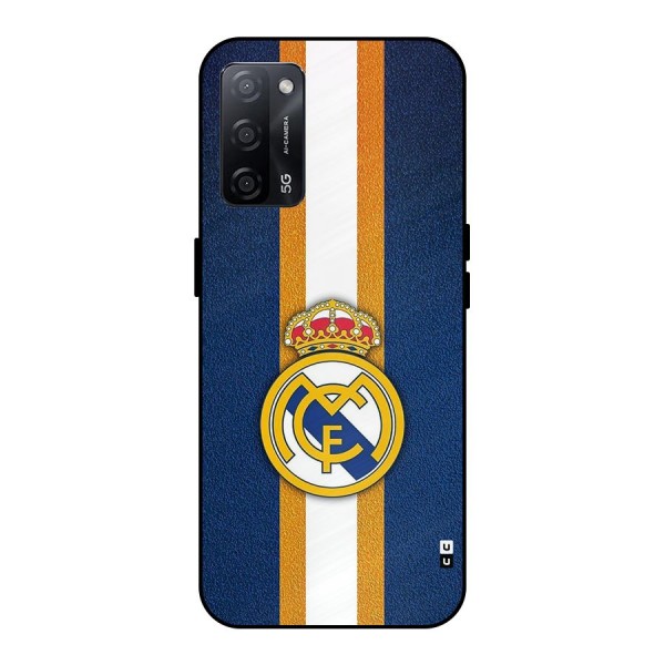 Real Madrid Stripes Metal Back Case for Oppo A53s 5G