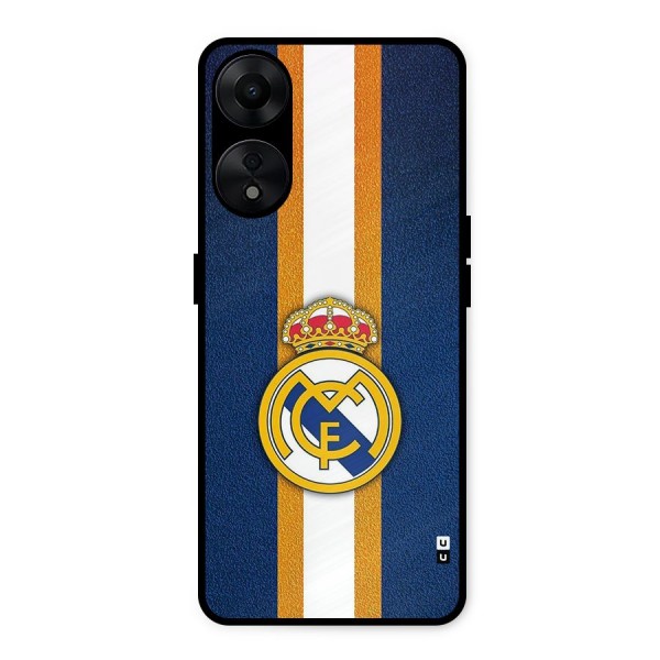 Real Madrid Stripes Metal Back Case for Oppo A78 5G