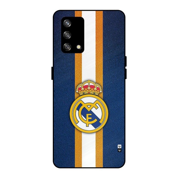 Real Madrid Stripes Metal Back Case for Oppo F19