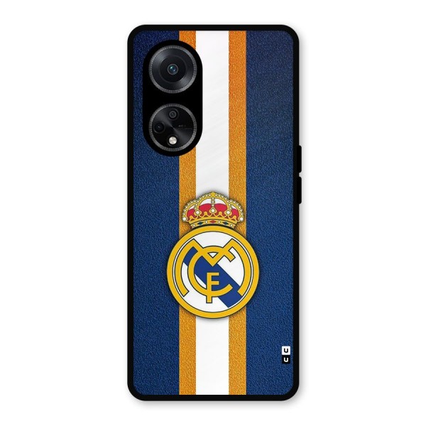 Real Madrid Stripes Metal Back Case for Oppo F23