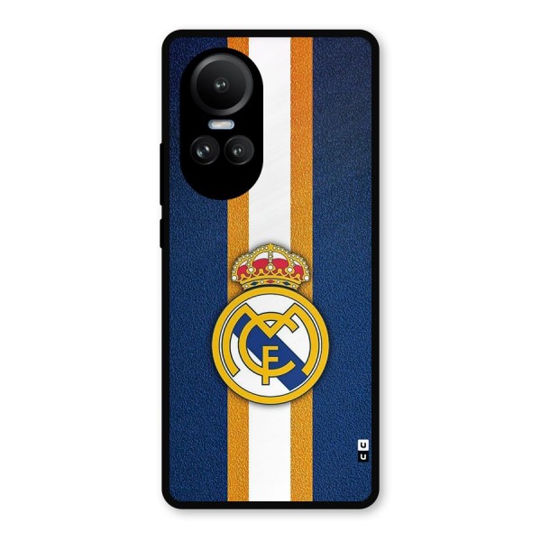 Real Madrid Stripes Metal Back Case for Oppo Reno10