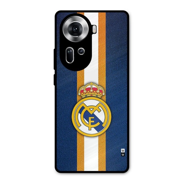 Real Madrid Stripes Metal Back Case for Oppo Reno11 5G